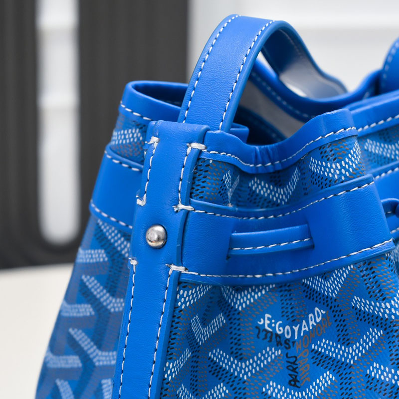 N品 GOYARD ゴヤール プティ・フロ バケットバッグ PEFLOTPMLTY10CL10P スカイブルー シルバー金具 激安優良店 - 画像 (5)