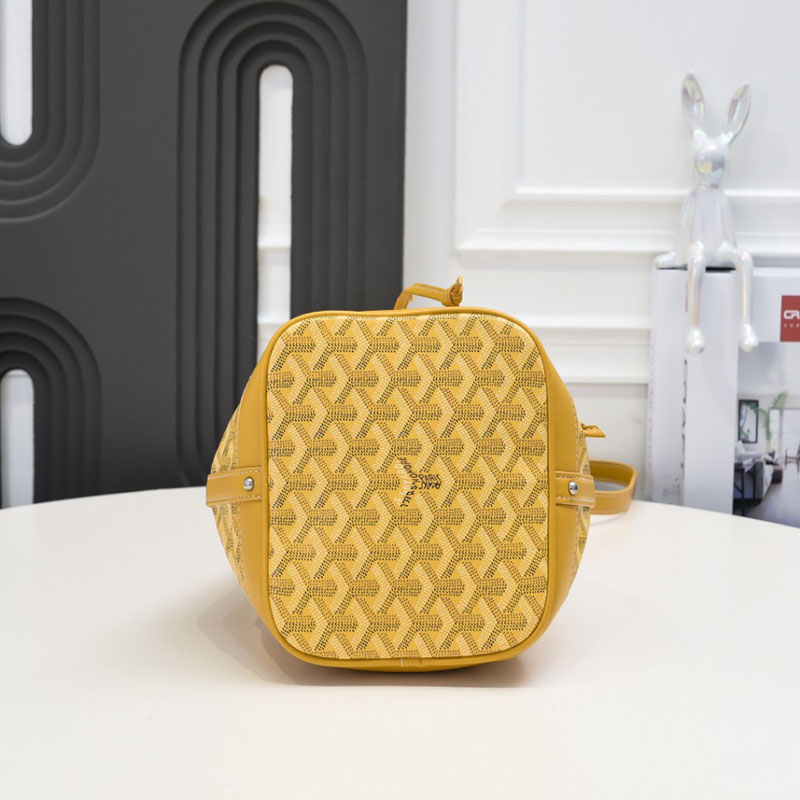 N品 GOYARD ゴヤール プティ・フロ バケットバッグ PEFLOTPMLTY08CL08P イエロー シルバー金具 激安優良店 - 画像 (7)