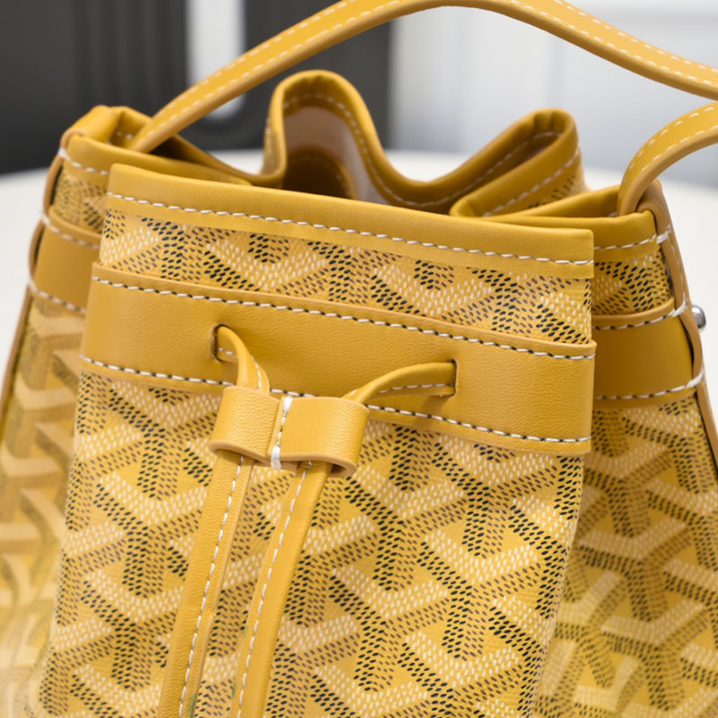 N品 GOYARD ゴヤール プティ・フロ バケットバッグ PEFLOTPMLTY08CL08P イエロー シルバー金具 激安優良店 - 画像 (6)