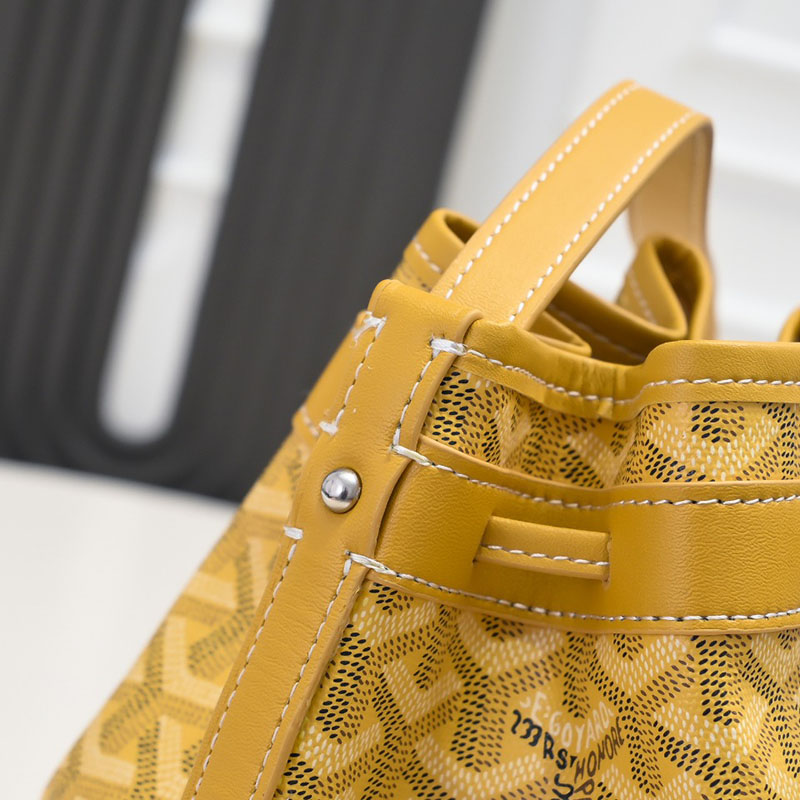 N品 GOYARD ゴヤール プティ・フロ バケットバッグ PEFLOTPMLTY08CL08P イエロー シルバー金具 激安優良店 - 画像 (4)