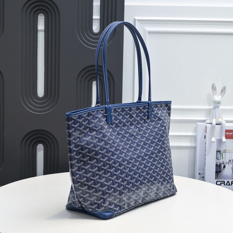 N品 GOYARD ゴヤール トートバッグ アルトワMM バッグ ARTOISMMLTY12CL12P ネイビーブルー シルバー金具 激安優良店 - 画像 (8)