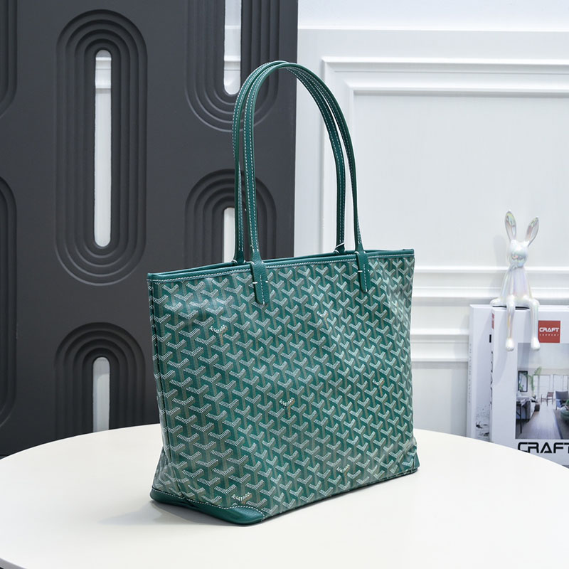 N品 GOYARD ゴヤール トートバッグ アルトワMM バッグ ARTOISMMLTY09CL09P グリーン シルバー金具 激安優良店 - 画像 (8)