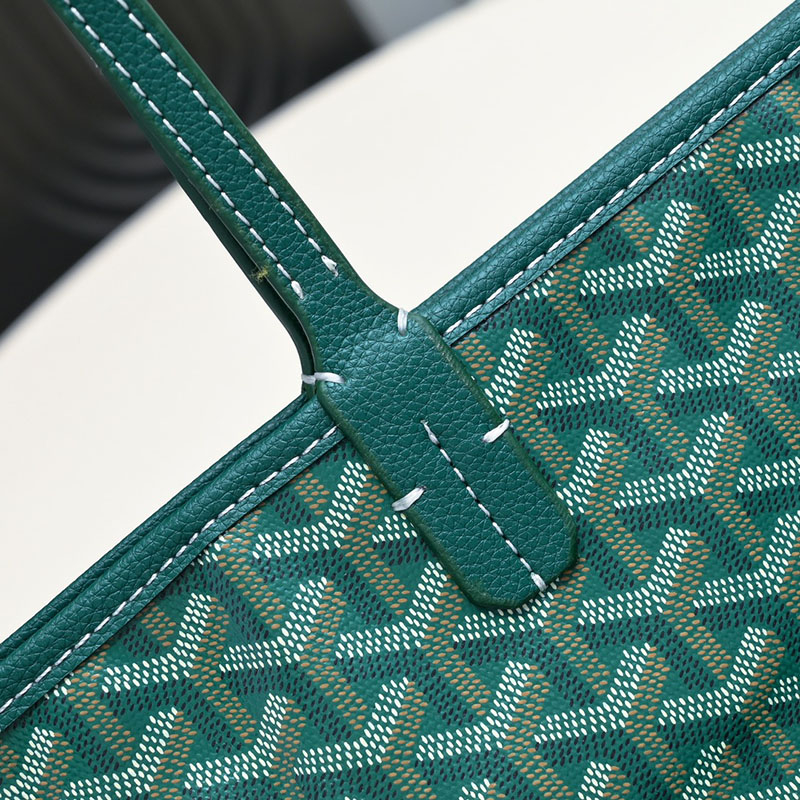 N品 GOYARD ゴヤール トートバッグ アルトワMM バッグ ARTOISMMLTY09CL09P グリーン シルバー金具 激安優良店 - 画像 (4)