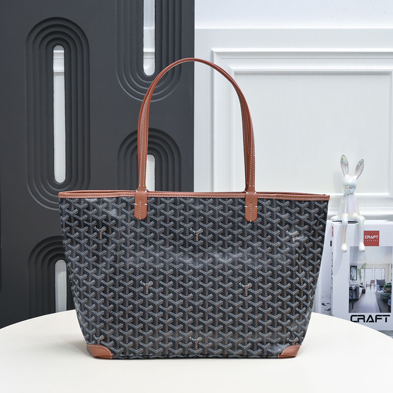 N品 GOYARD ゴヤール トートバッグ アルトワMM バッグ ARTOISMMLTY01CL03P ブラック&ナチュラル シルバー金具 激安優良店 - 画像 (8)