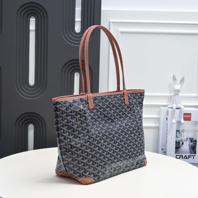 N品 GOYARD ゴヤール トートバッグ アルトワMM バッグ ARTOISMMLTY01CL03P ブラック&ナチュラル シルバー金具 激安優良店 - 画像 (7)