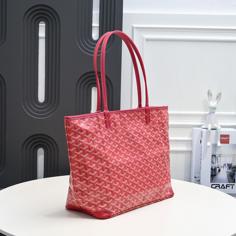 N品 GOYARD ゴヤール トートバッグ アルトワMM バッグ ARTOISMMLTY02CL02P レッド シルバー金具 激安優良店 - 画像 (8)