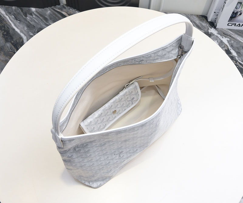 N品 GOYARD ゴヤール ボエム ホーボーバッグ BOHEMEPMLTY50CL50P ホワイト シルバー金具 激安優良店 - 画像 (2)