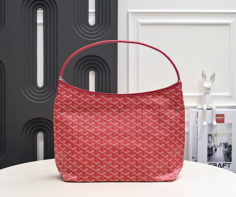 N品 GOYARD ゴヤール ボエム ホーボーバッグ BOHEMEPMLTY02CL02P レッド シルバー金具 激安優良店 - 画像 (9)