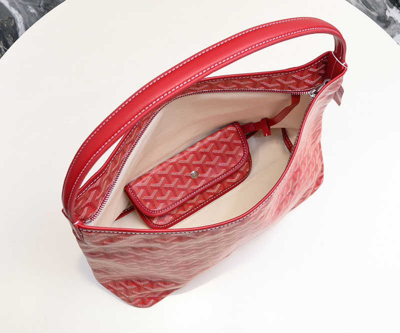 N品 GOYARD ゴヤール ボエム ホーボーバッグ BOHEMEPMLTY02CL02P レッド シルバー金具 激安優良店 - 画像 (2)