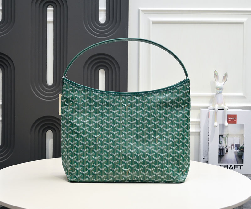 N品 GOYARD ゴヤール ボエム ホーボーバッグ BOHEMEPMLTY09CL09P グリーン シルバー金具 激安優良店 - 画像 (9)