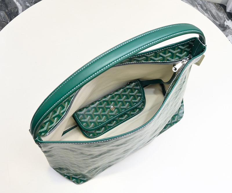 N品 GOYARD ゴヤール ボエム ホーボーバッグ BOHEMEPMLTY09CL09P グリーン シルバー金具 激安優良店 - 画像 (2)