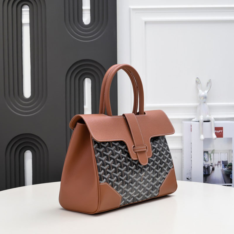 N品 GOYARD ゴヤール サイゴン トートバッグ SAIGOCMMLTY50CL50P ブラック&ナチュラル シルバー金具 激安優良店 - 画像 (9)