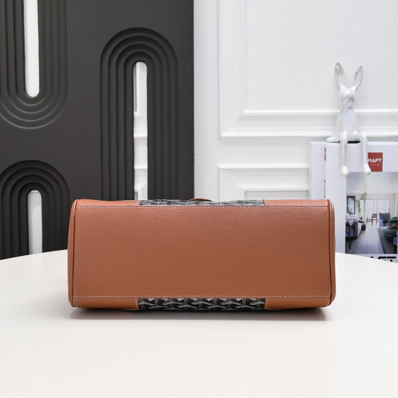 N品 GOYARD ゴヤール サイゴン トートバッグ SAIGOCMMLTY50CL50P ブラック&ナチュラル シルバー金具 激安優良店 - 画像 (6)