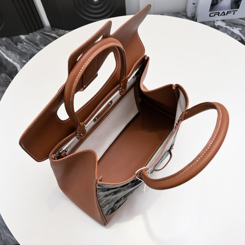 N品 GOYARD ゴヤール サイゴン トートバッグ SAIGOCMMLTY50CL50P ブラック&ナチュラル シルバー金具 激安優良店 - 画像 (2)