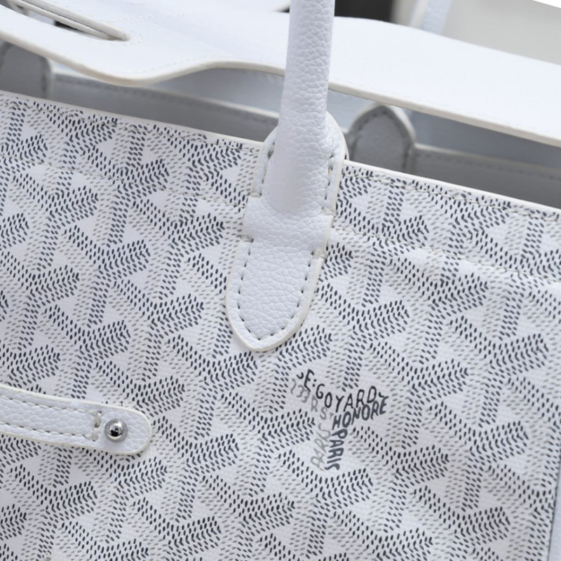 N品 GOYARD ゴヤール サイゴン トートバッグ SAIGOCMMLTY50CL50P ホワイト シルバー金具 激安優良店 - 画像 (4)