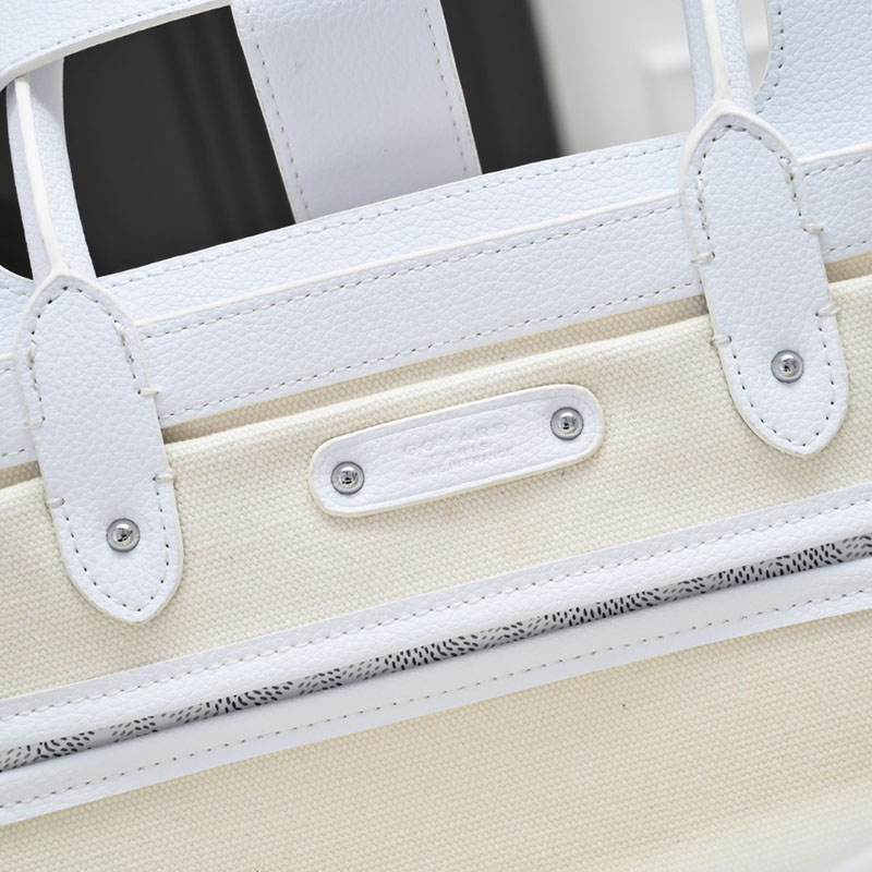 N品 GOYARD ゴヤール サイゴン トートバッグ SAIGOCMMLTY50CL50P ホワイト シルバー金具 激安優良店 - 画像 (3)