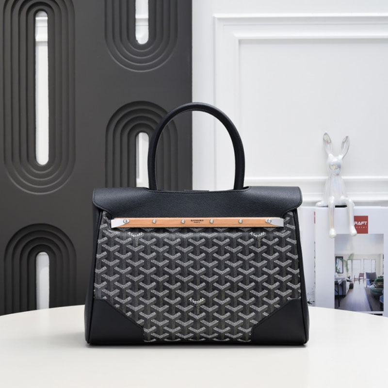 N品 GOYARD ゴヤール サイゴン トートバッグ SAIGOCMMLTY01CL01P ブラック シルバー金具 激安優良店 - 画像 (8)