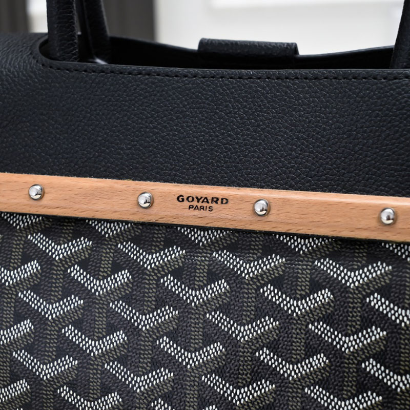 N品 GOYARD ゴヤール サイゴン トートバッグ SAIGOCMMLTY01CL01P ブラック シルバー金具 激安優良店 - 画像 (6)
