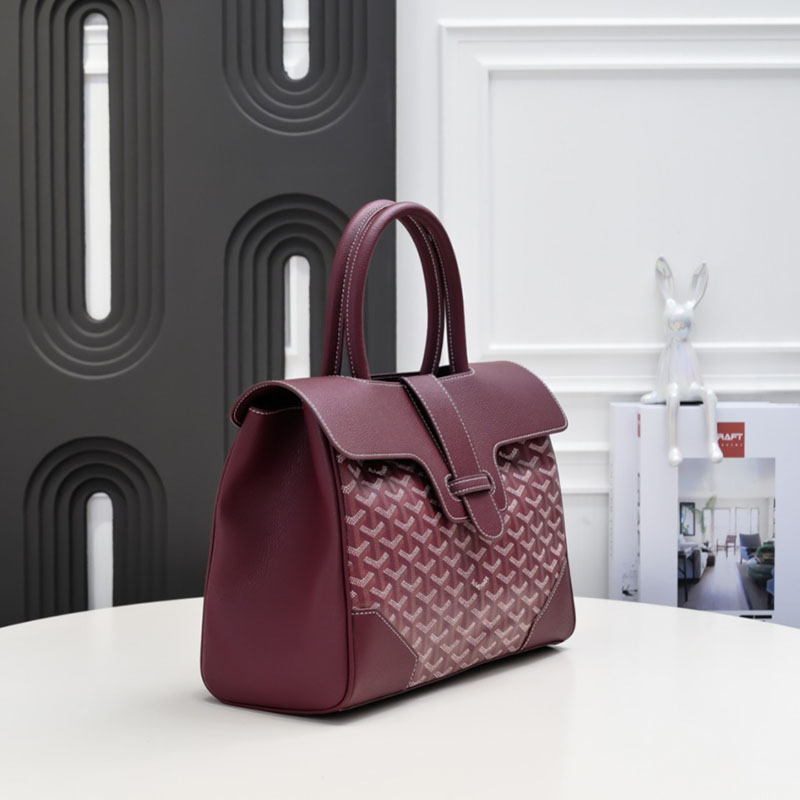 N品 GOYARD ゴヤール サイゴン トートバッグ SAIGOCMMLTY33CL33P バーガンディ シルバー金具 激安優良店 - 画像 (9)