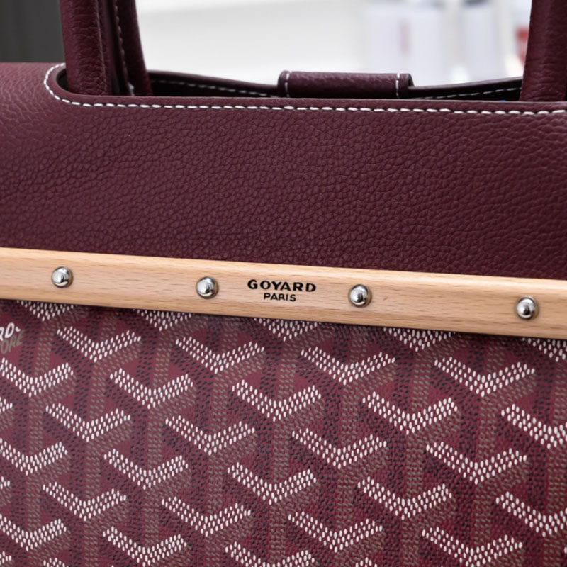 N品 GOYARD ゴヤール サイゴン トートバッグ SAIGOCMMLTY33CL33P バーガンディ シルバー金具 激安優良店 - 画像 (7)