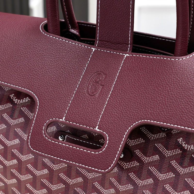 N品 GOYARD ゴヤール サイゴン トートバッグ SAIGOCMMLTY33CL33P バーガンディ シルバー金具 激安優良店 - 画像 (5)