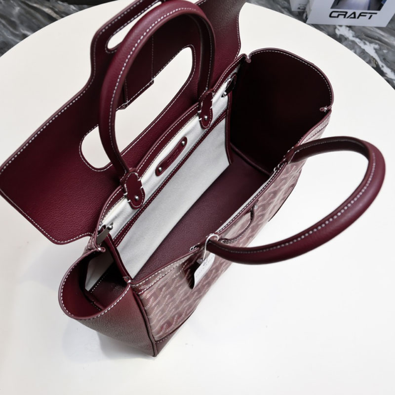 N品 GOYARD ゴヤール サイゴン トートバッグ SAIGOCMMLTY33CL33P バーガンディ シルバー金具 激安優良店 - 画像 (2)