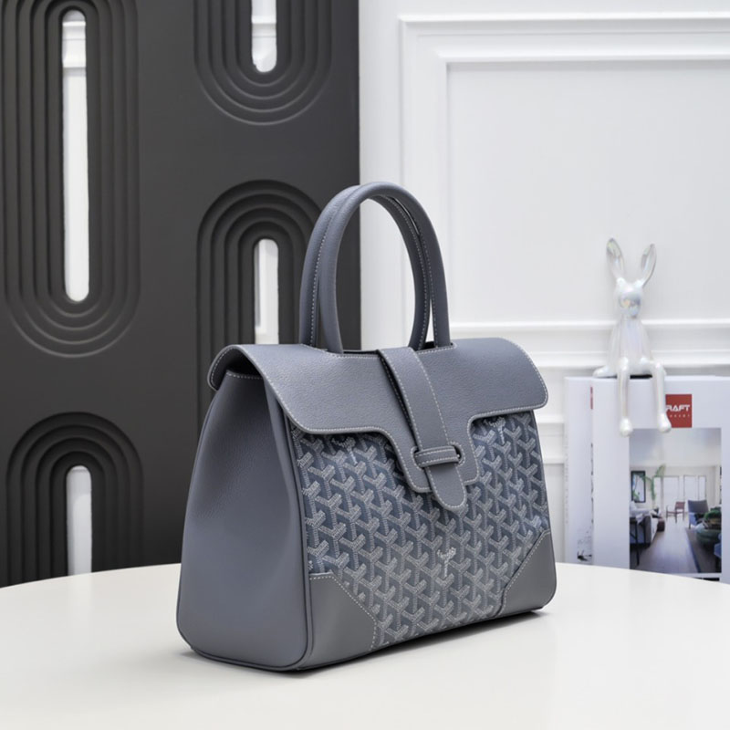 N品 GOYARD ゴヤール サイゴン トートバッグ SAIGOCMMLTY51CL51P グレー シルバー金具 激安優良店 - 画像 (9)