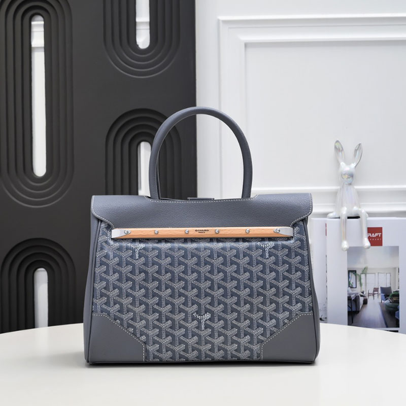 N品 GOYARD ゴヤール サイゴン トートバッグ SAIGOCMMLTY51CL51P グレー シルバー金具 激安優良店 - 画像 (8)