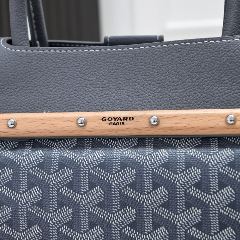 N品 GOYARD ゴヤール サイゴン トートバッグ SAIGOCMMLTY51CL51P グレー シルバー金具 激安優良店 - 画像 (6)