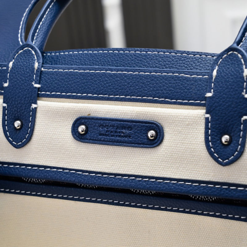 N品 GOYARD ゴヤール サイゴン トートバッグ SAIGOCMMLTY12CL12P ネイビーブルー シルバー金具 激安優良店 - 画像 (4)