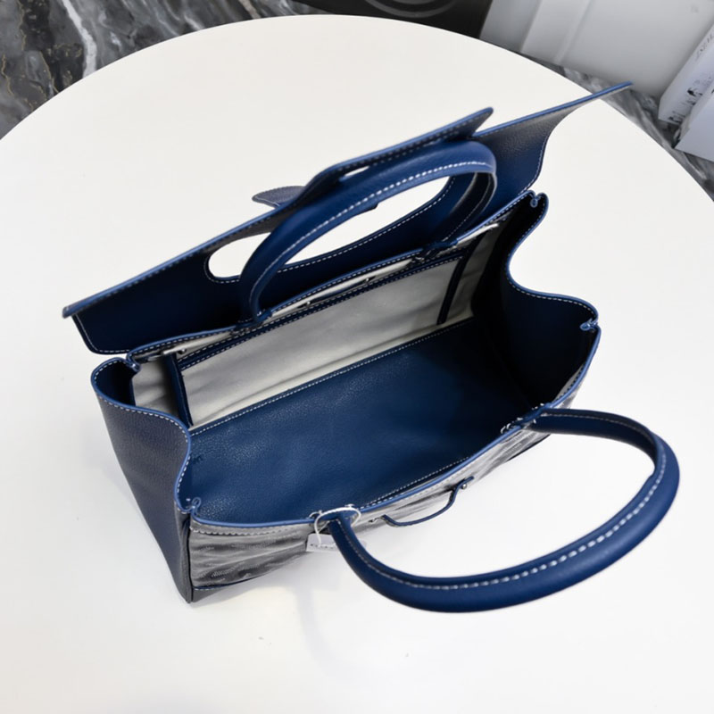 N品 GOYARD ゴヤール サイゴン トートバッグ SAIGOCMMLTY12CL12P ネイビーブルー シルバー金具 激安優良店 - 画像 (2)