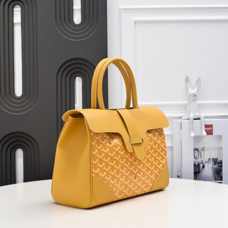 N品 GOYARD ゴヤール サイゴン トートバッグ SAIGOCMMLTY08CL08P イエロー シルバー金具 激安優良店 - 画像 (9)