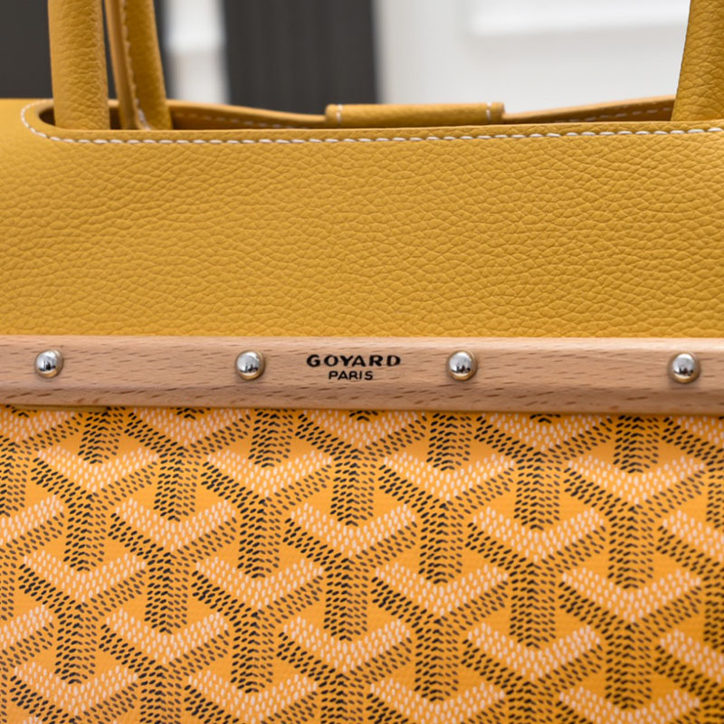 N品 GOYARD ゴヤール サイゴン トートバッグ SAIGOCMMLTY08CL08P イエロー シルバー金具 激安優良店 - 画像 (7)