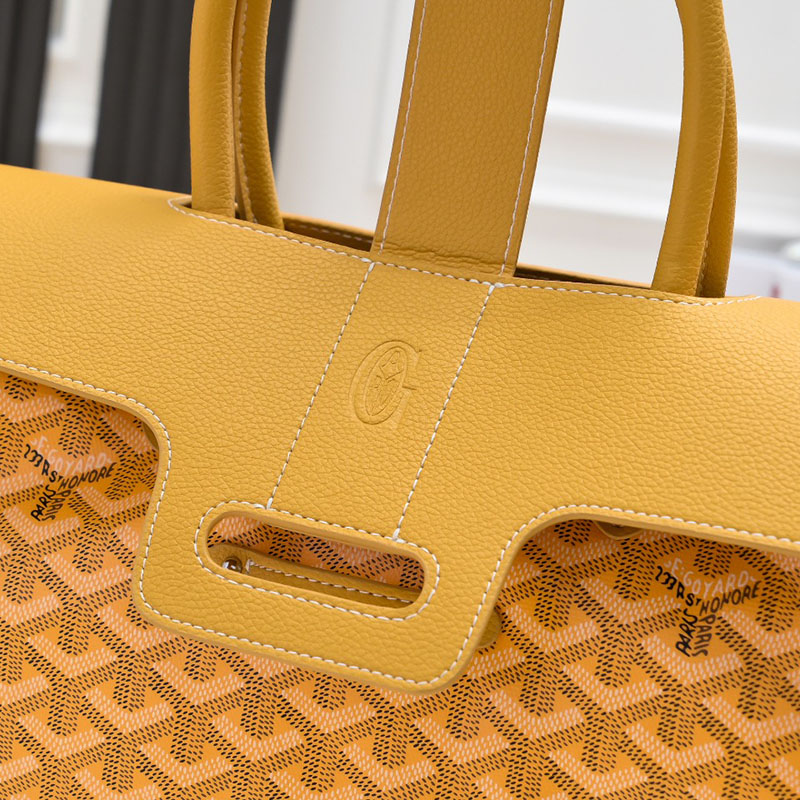 N品 GOYARD ゴヤール サイゴン トートバッグ SAIGOCMMLTY08CL08P イエロー シルバー金具 激安優良店 - 画像 (5)