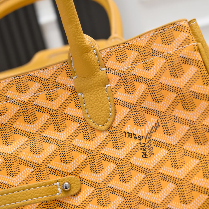 N品 GOYARD ゴヤール サイゴン トートバッグ SAIGOCMMLTY08CL08P イエロー シルバー金具 激安優良店 - 画像 (4)