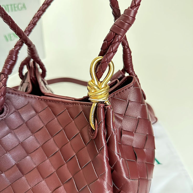 N品 Bottega Veneta ボッテガ・ヴェネタ スモール パラシュート バローロ 796569VCPPT2250 ラムスキン ゴールド金具 激安優良店 - 画像 (3)