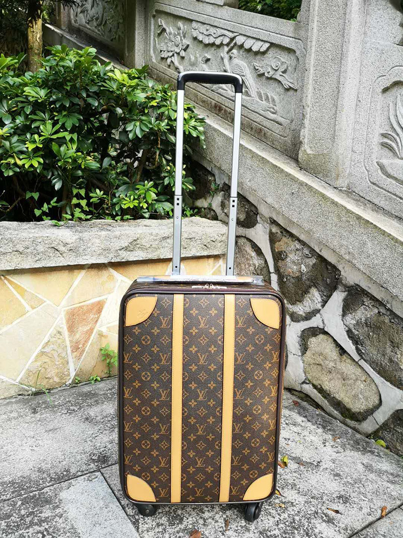 ルイヴィトン スーツケース/キャリーバッグ 新品 ホライゾン 55 ブラウン モノグラム・エクリプス キャンバス シルバー金具 - 画像 (9)