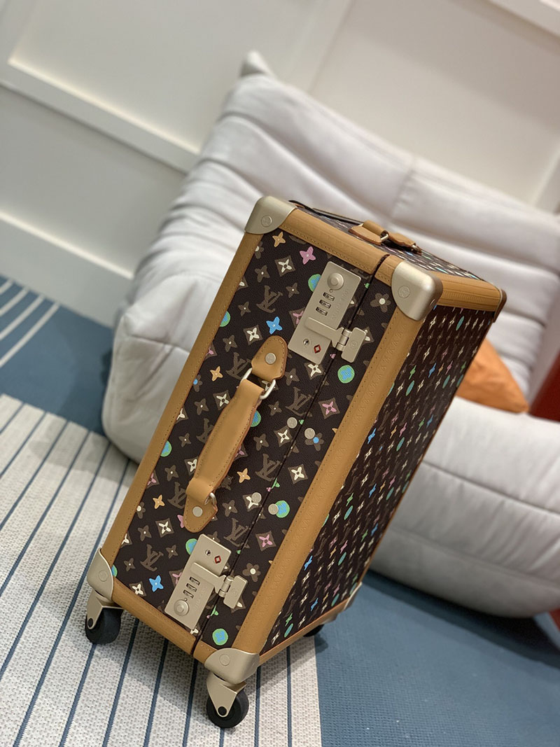 ルイヴィトン スーツケース ローリングトランク チョコレート M25241 モノグラム・クラギー キャンバス シルバー金具 - 画像 (7)