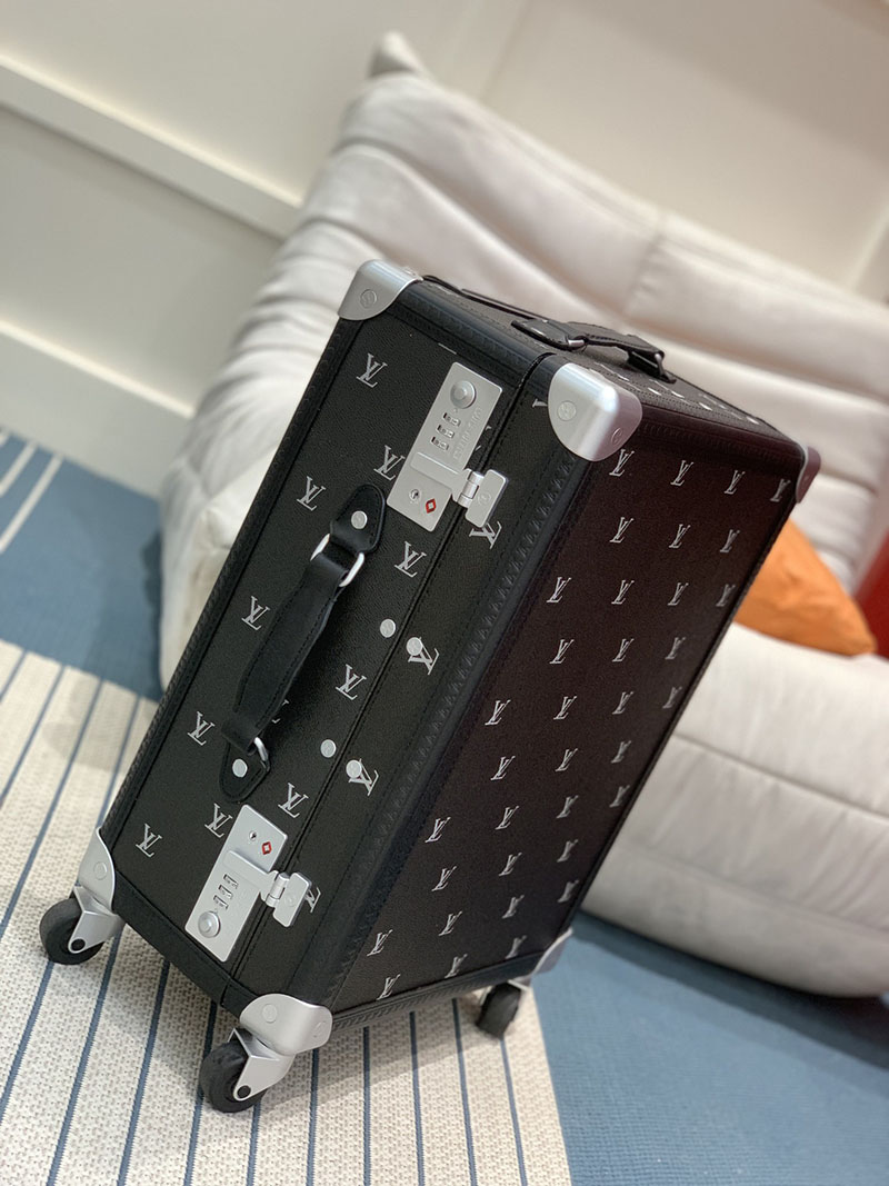 ルイヴィトン スーツケース ローリングトランク ブラック / シルバー M11067 LV ブラゾン・カーフレザー シルバー金具 - 画像 (5)