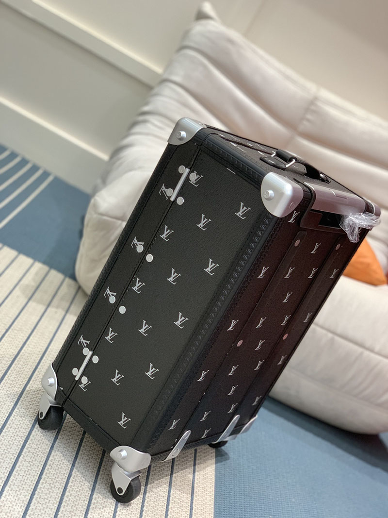 ルイヴィトン スーツケース ローリングトランク ブラック / シルバー M11067 LV ブラゾン・カーフレザー シルバー金具 - 画像 (4)