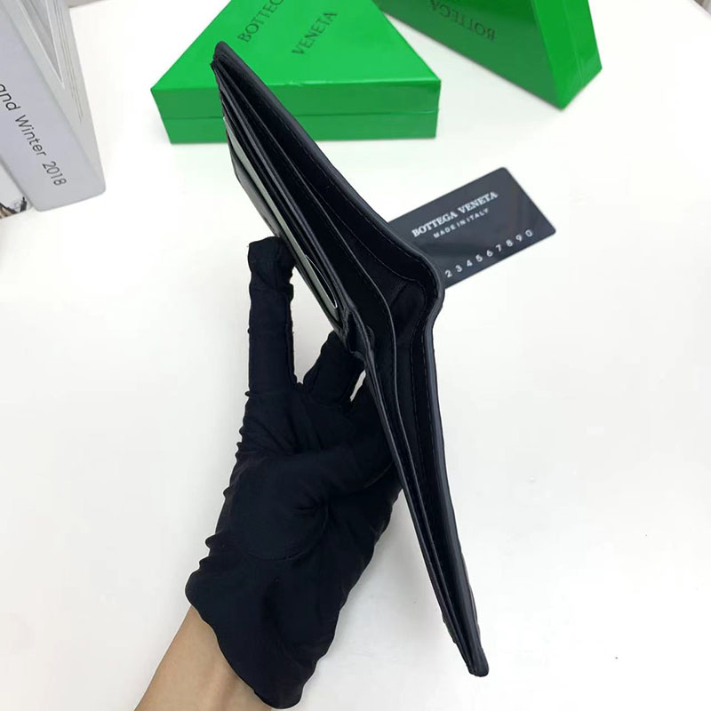 最高級ボッテガスーパーコピー ボッテガヴェネタ財布コピー イントレチャート 二つ折りウォレット ブラック 605721VCPQ48425 カーフスキン - 画像 (2)