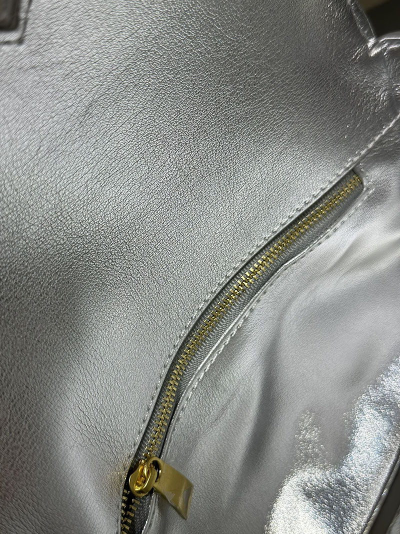 N品 Bottega Veneta ボッテガ・ヴェネタ Andiamo ショルダーバッグ ゴールドxシルバー 9905B1VCPP38888 ラムスキン、カーフ ゴールド金具 激安優良店 - 画像 (2)