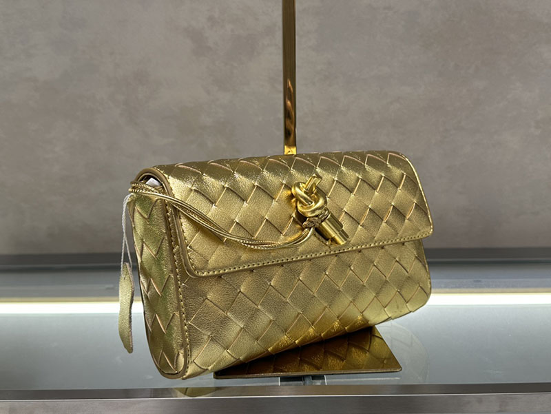N品 Bottega Veneta ボッテガ・ヴェネタ Andiamo ショルダーバッグ ゴールド 9905B1VCPP38472 ラムスキン、カーフ ゴールド金具 激安優良店 - 画像 (8)