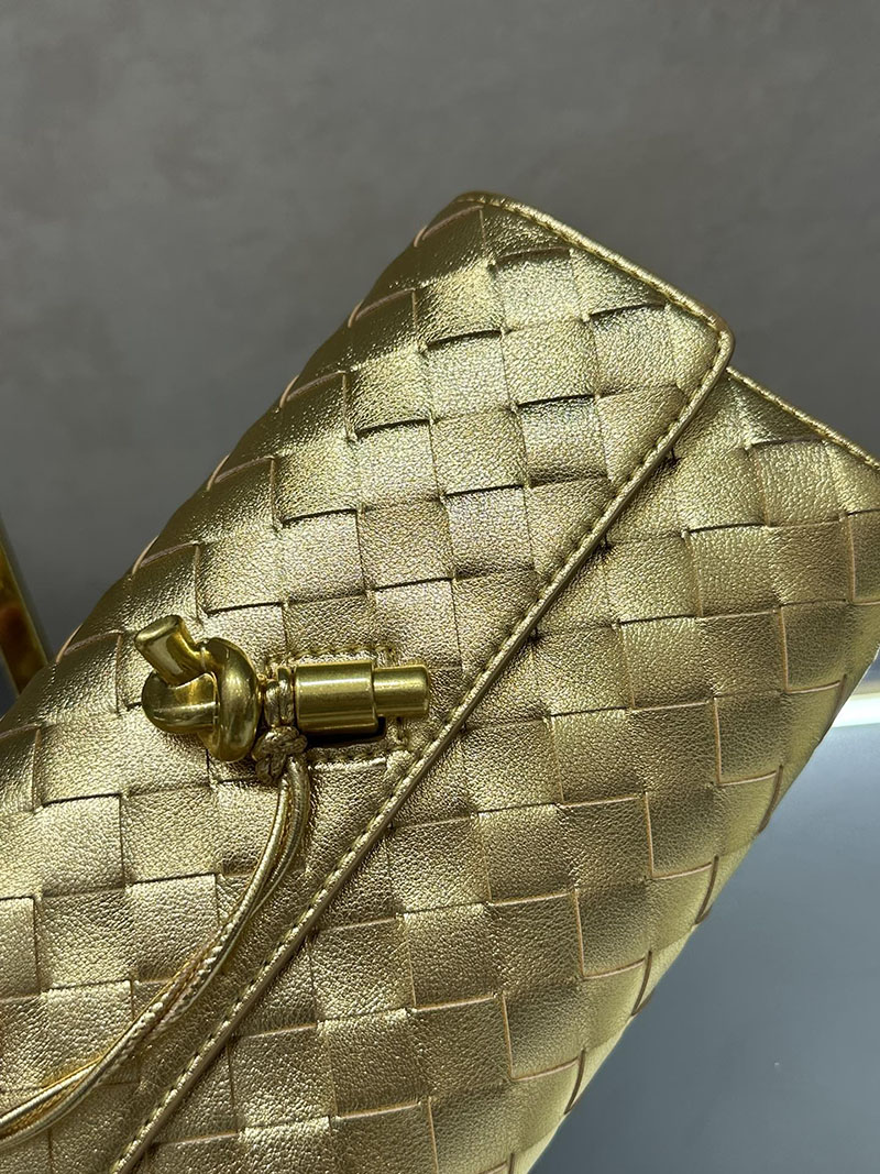 N品 Bottega Veneta ボッテガ・ヴェネタ Andiamo ショルダーバッグ ゴールド 9905B1VCPP38472 ラムスキン、カーフ ゴールド金具 激安優良店 - 画像 (5)