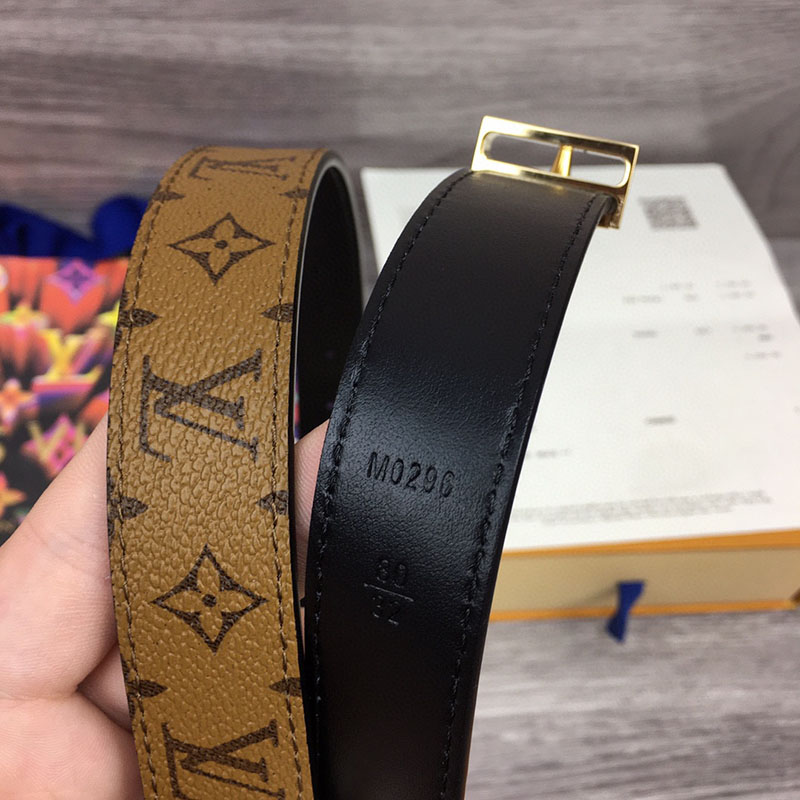 ルイヴィトン ベルト・イニシャル 25MM ブラウン モノグラム・リバース キャンバス ゴールド金具 2410635 レディース人気 - 画像 (5)