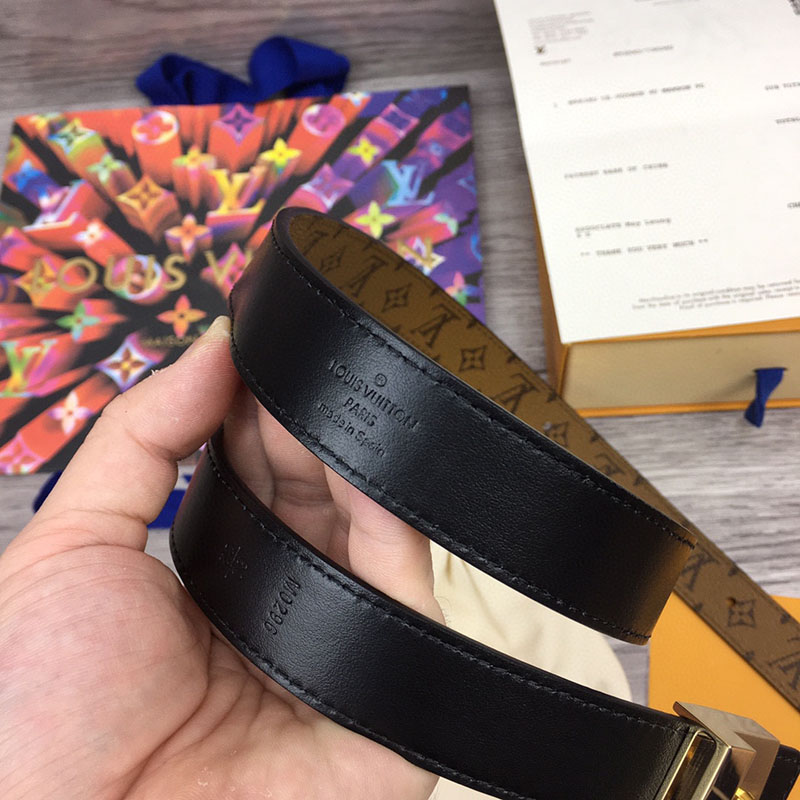 ルイヴィトン ベルト・イニシャル 25MM ブラウン モノグラム・リバース キャンバス ゴールド金具 2410635 レディース人気 - 画像 (4)