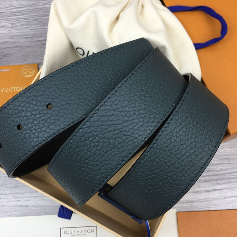 ルイヴィトン ベルト・LV イニシャル 40MM リバーシブル ブラック トリヨンレザー ブルー金具 ヴィトン ベルト メンズ 人気 2410640 - 画像 (6)