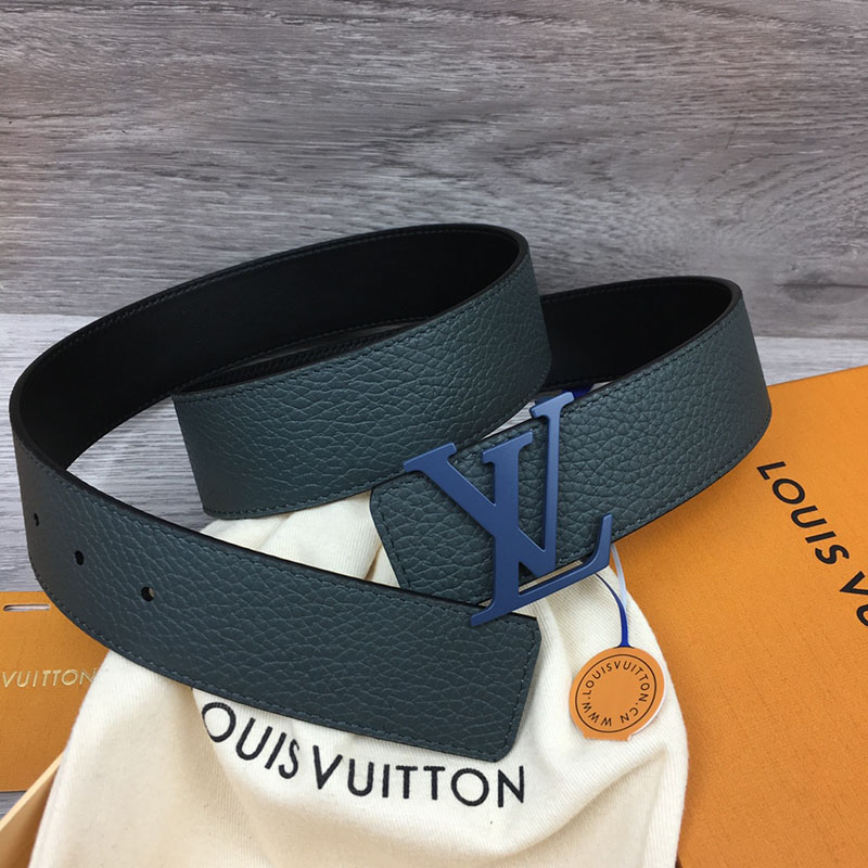ルイヴィトン ベルト・LV イニシャル 40MM リバーシブル ブラック トリヨンレザー ブルー金具 ヴィトン ベルト メンズ 人気 2410640 - 画像 (3)