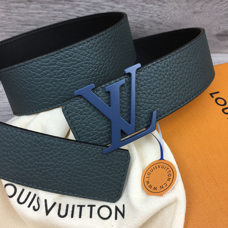 ルイヴィトン ベルト・LV イニシャル 40MM リバーシブル ブラック トリヨンレザー ブルー金具 ヴィトン ベルト メンズ 人気 2410640 - 画像 (2)