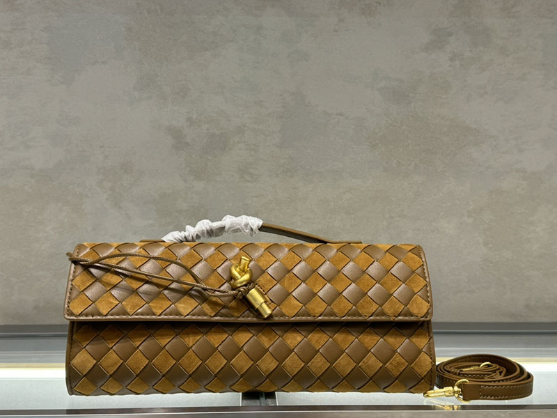N品 Bottega Veneta ボッテガ・ヴェネタ アンディアーモ クラッチバッグ キャラメルXフォンデンテ 741511VCPP39999 ラムスキン、カーフ ゴールド金具 激安優良店 - 画像 (6)